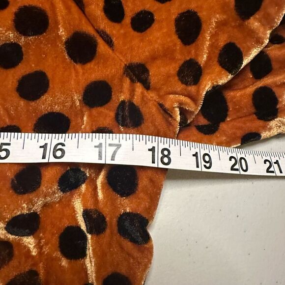 MADEWELL  Velvet Memento Ruffle Sleeve Top in Leopard Dot xs - Picture 5 of 9